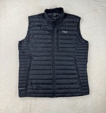 Rab Microlight Vest Black Mens XXL Down Insulated Gilet Pertex Quantum VGC