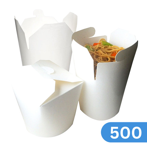 White noodle boxes 16oz 26oz - white,
