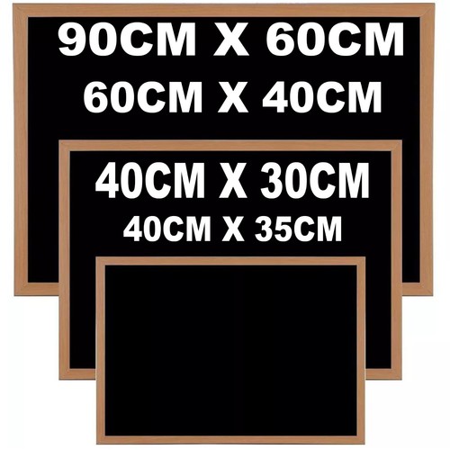 Large black board wooden - black,