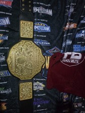 WWE WCW Fandu Luxe Big Gold Belt World Heavyweight Belt Re Leathered Drip Belts