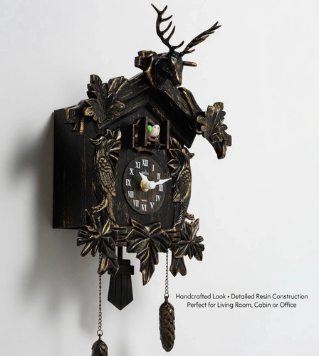 Antique style cuckoo clock - antique, w