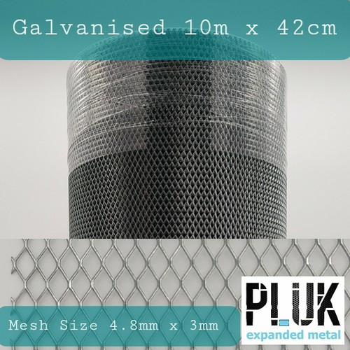 Expanded galvanised metal mesh - galvanised,