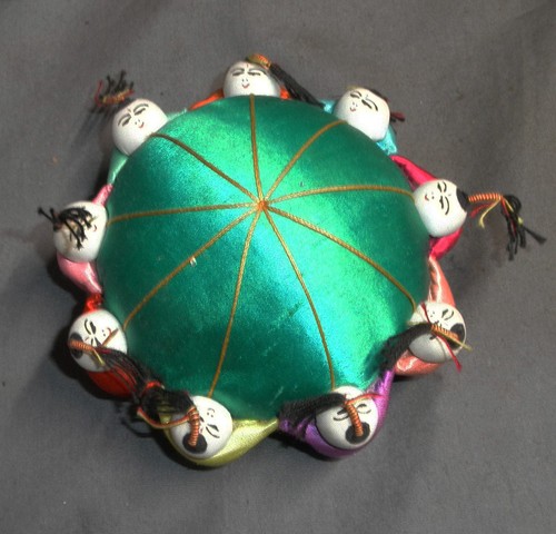 Old vintage chinese - teal, silk