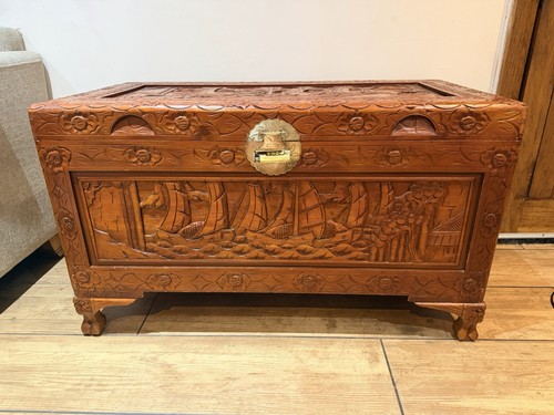 Large vintage chinese carved - chinese,
