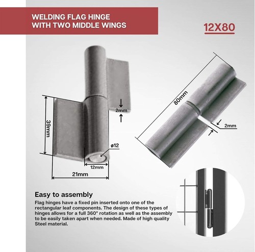 Weld door pin hinge - -, 4