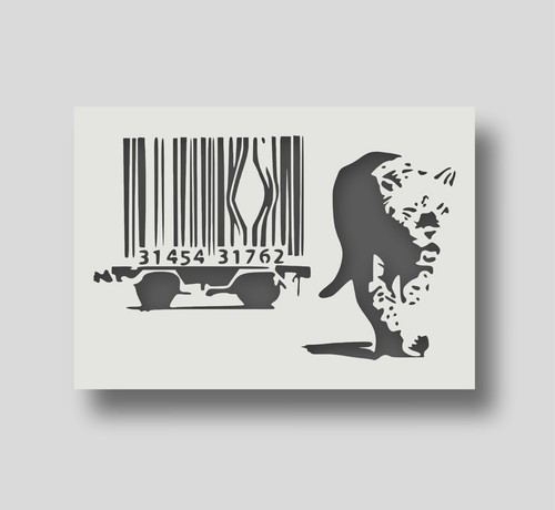 Reusable banksy barcode - banksy,