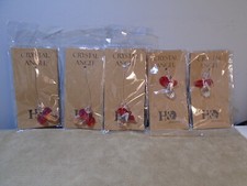 SET OF 5 H&D HYALINE & DORA CRYSTAL GUARDIAN ANGEL SUNCATCHER HANGING PRISMS NIP