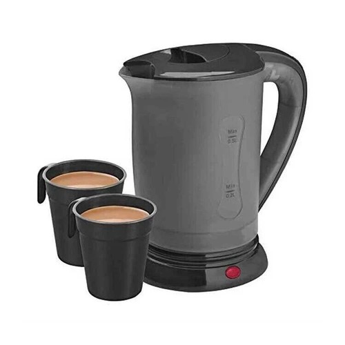 Black travel kettle 600 - black, watt