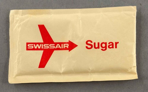 Swissair airline sugar packet - airline,