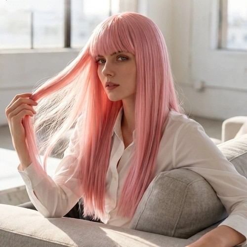 Natural long straight - long, wig