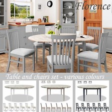 Extending Dining Table +6 Chairs Wooden Oval Table Florence Kitchen Furniture