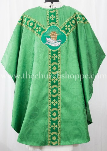 Green gothic chasuble - green, vestment