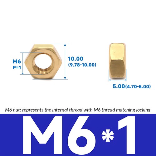 Solid brass nuts - brass,