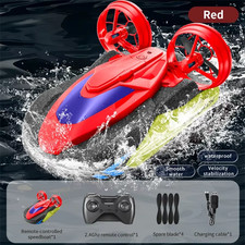 Rc Speedboat 2 in 1 Remote Control High Speed Rc Boat 2.4G Amphibious Hovercraft