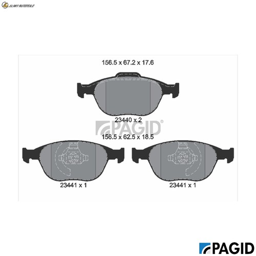 Brake pad set - disc,