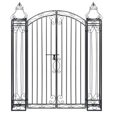 Ornamental Garden Gate Wrought Rose Trellis Arch Archway 100cm/160cm vidaXL