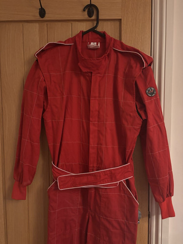 Red karting race driver - go,