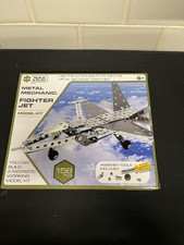 build &play metal mechanic fighter jet model kit