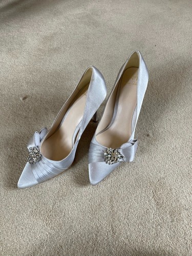 Silver satin jenny packham - satin,