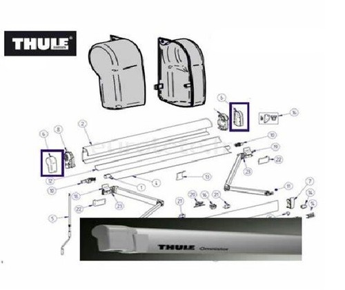 Thule mainhousing endcap for - mainhousing,