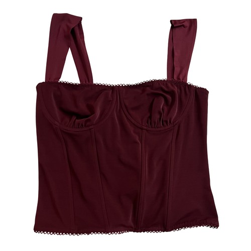 Edikted y2k burgundy corset - burgundy,