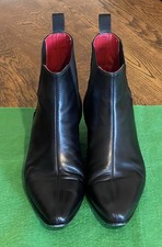 Mens black leather Chelsea