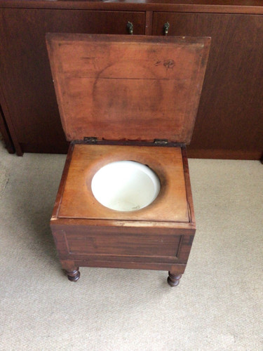 Antique oak commode - antique, toilet
