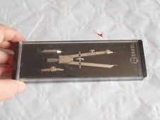 vintage Essel Swiss draftsman's set technical drawing instruments compass
