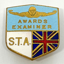Swimming Teachers Association STA Awards Examiner Vintage Enamel Pin Badge