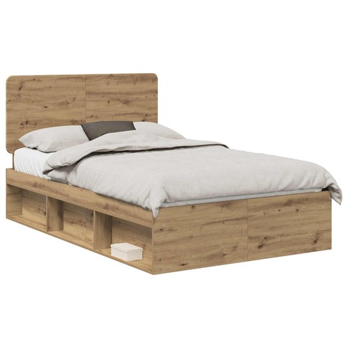 Bed frame with headboard solid - with,