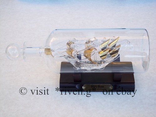 Mary rose glass ship - rose,