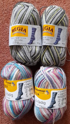50g balls sock yarn regia - balls,