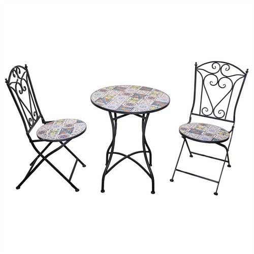 Bistro set mosaic tile folding - mosaic,