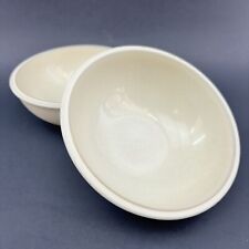 Denby Energy Cream White Pair Of 7” Stoneware Soup or Cereal Bowls England