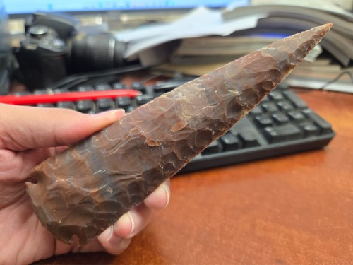 Agate stone spearhead - stone,