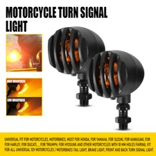 2x Aluminum Motorcycle Indicators Motorbike Turn Signal Lights Bullet Bulb 10m