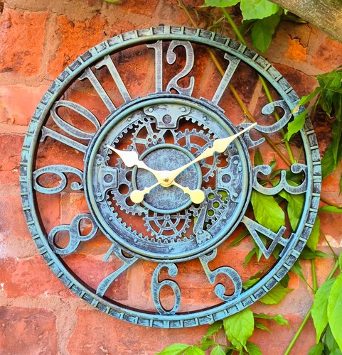 Out indoor garden wall clock - garden,