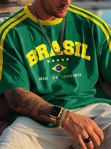 Brazil flag men t shirt - brazil, 3d