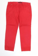 Zara Women Red Chino Trousers