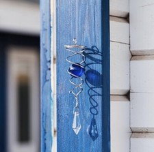 Wind Spinning Ball Spiral Diamond Tail Garden Ornament Illusion Indoor Outdoor