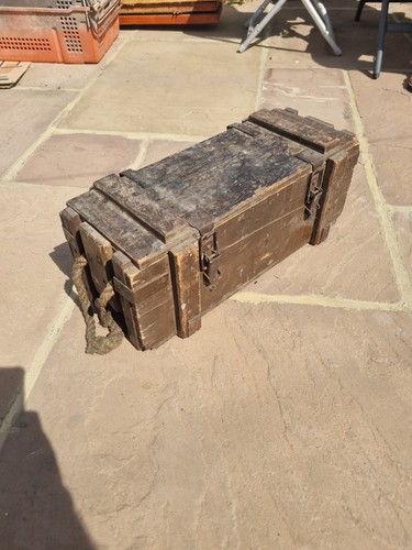 Wooden ammo box military - box,