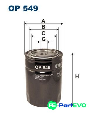 Filtron oil filter op549 for - filter,
