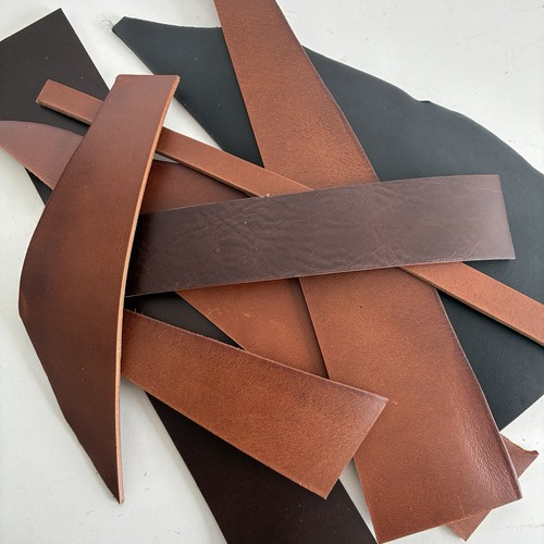 3mm thick veg tan black - thick,