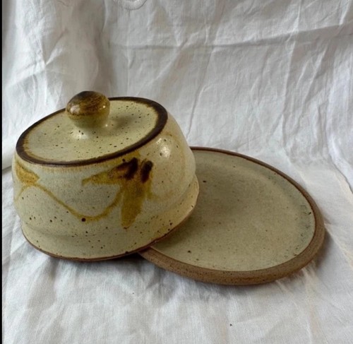 Vintage studio pottery butter - pottery,