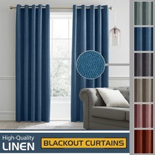 LINEN Blackout Eyelet Curtains