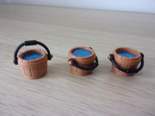 Playmobil wooden buckets - wooden,