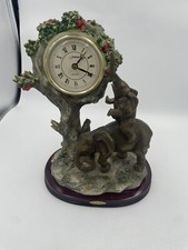 African Elephant Mantel Clock-Juliana- Fair Condition - Tusks Missing