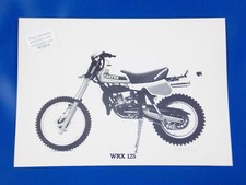 1980's CAGIVA WRX 125 2 STROKE ORIGINAL VINTAGE DEALER PHOTO BROCHURE 11"x8"