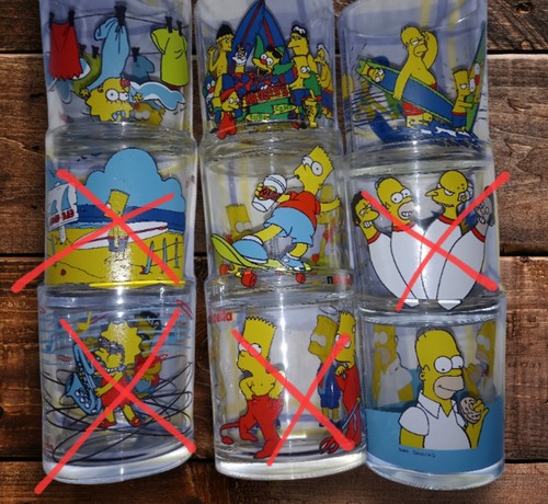 Simpsons nutella glass jars - glass,