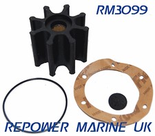 Impeller & Gasket, Yanmar Marine. Replaces: 127610-42200, 120650-42310, 4LHA-STE
